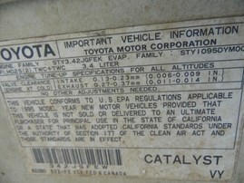 1995 TOYOTA T100 DX WHITE XTRA CAB 3.4L AT 4WD Z18031